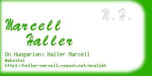 marcell haller business card